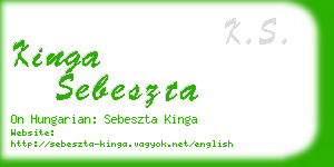 kinga sebeszta business card